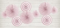 Vorschau: 3 Spring Party Papierrosetten rosa