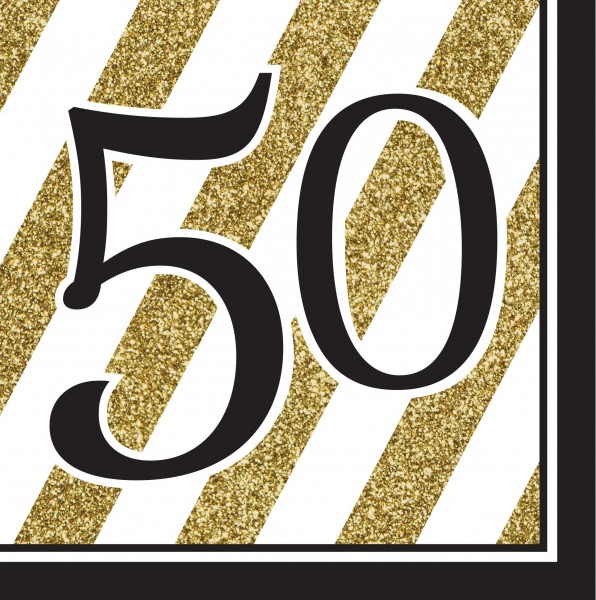 16 Magical 50th Birthday Servietten 33cm