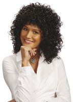 Schwarze Gaby Dauerwellen Perücke
