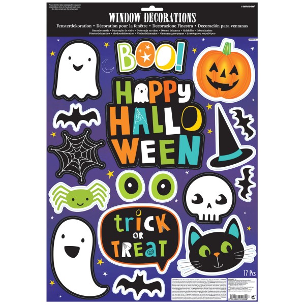 17 Halloween Freunde Fenstersticker