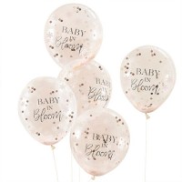 5 Little Darling Konfettiballons 30cm