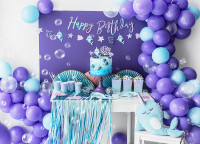 Vorschau: Lametta Vorhang babyblau 2,5m x 90cm