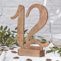 12 Märchenhochzeit Glitzer Tischnummern