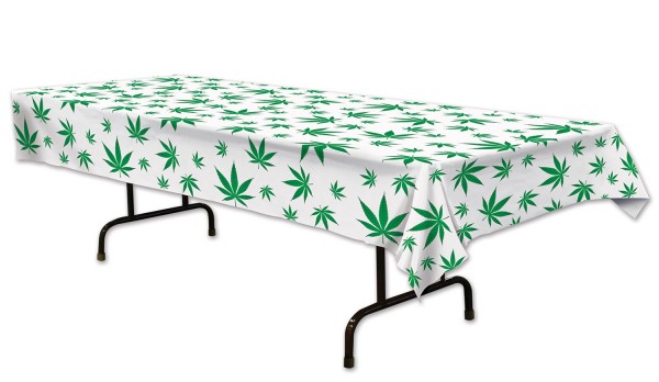 Hanfblätter Hippie Tischdecke 273 x 137cm