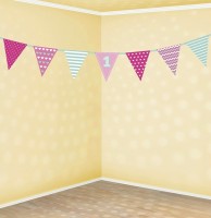 Lovely 1st Birthday Wimpelkette 1,35m