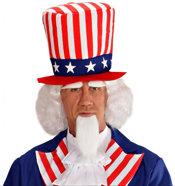 USA Uncle Sam Perücken-Set Mit Spitzbart Und Augenbrauen