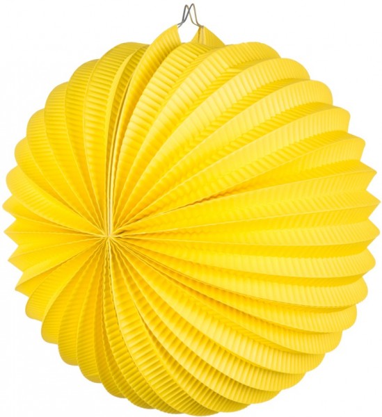 Gelber Gartenfest Papier Lampion 23cm