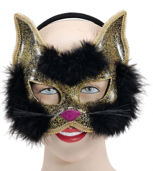Goldene Glitzer Maske