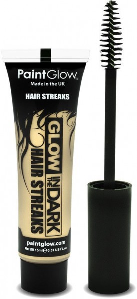 Durchsichtige Glow In The Dark Haarfarbe