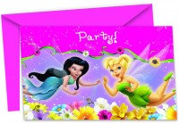 6 Tinkerbells Zauberhafter Sommer Einladungskarten