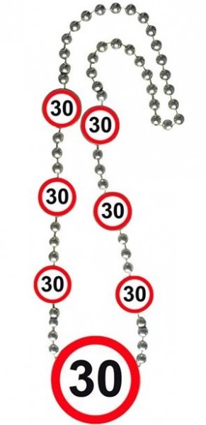 Verkehrsschild 30 Halskette 42cm