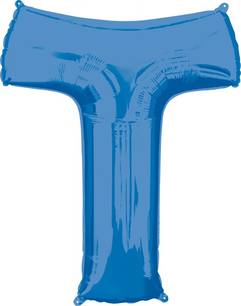 Folienballon Buchstabe T blau XL 81cm