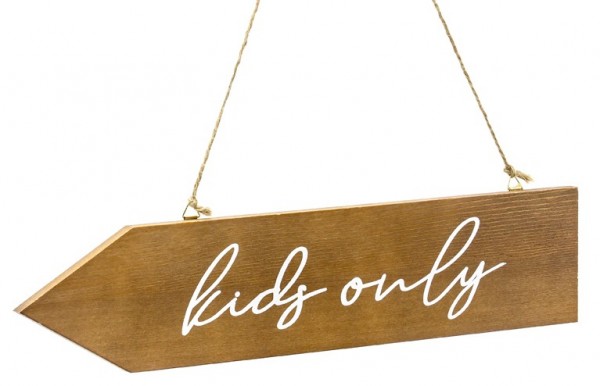 Kids Only Holzschild 36 x 7,5cm