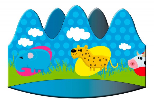 8 Kronen kunterbunte Tiere
