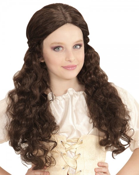 Mittelalter Damenperücke Braun