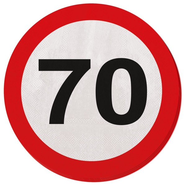 20 Verkehrsschild 70 Servietten 33cm