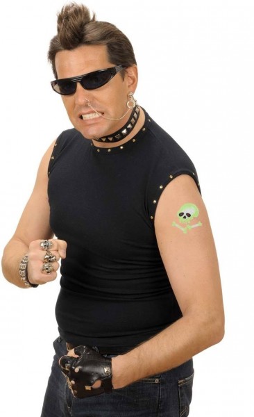 Halloween Horror Glitzer-Tattoo Schmink-Set 4-Teilig