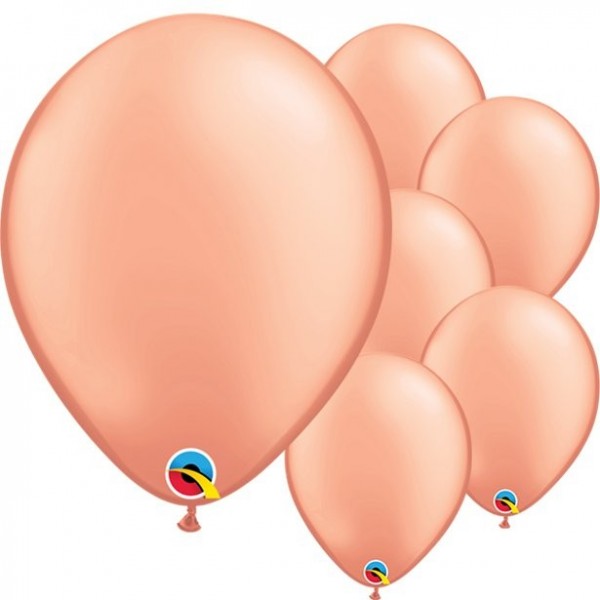 25 Roségoldene Latexballons 28cm