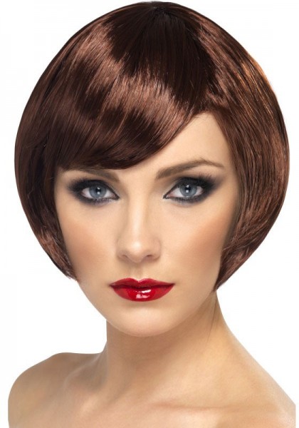 Braune Glamour Bob Perücke
