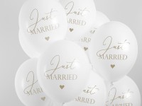 50 Ballons Just Married weiß 30 cm