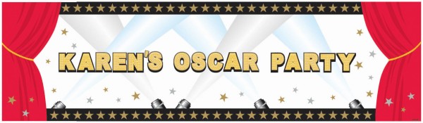 Hollywood Leinwand Banner Personalisierbar 1,65m x 50,8cm