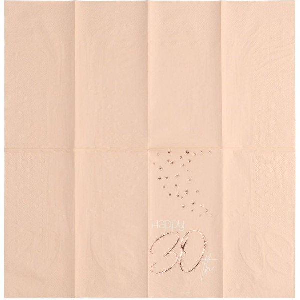 10 Rosy Blush 30th Birthday Servietten 33cm 3