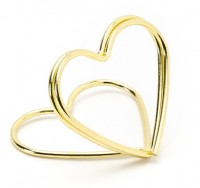 10 Herzilein Kartenhalter gold
