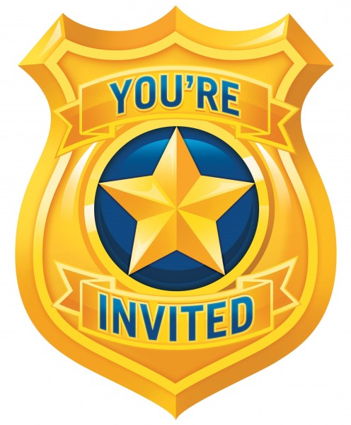 8 Polizei Revier Einladungskarten