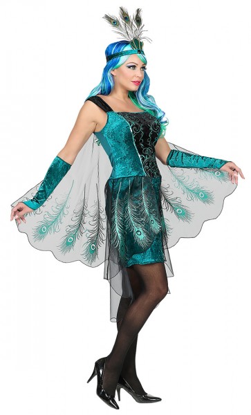 Edles Pfauenkostüm Mariella für Damen 2