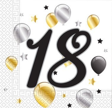 20 Milestone 18 Servietten 33cm