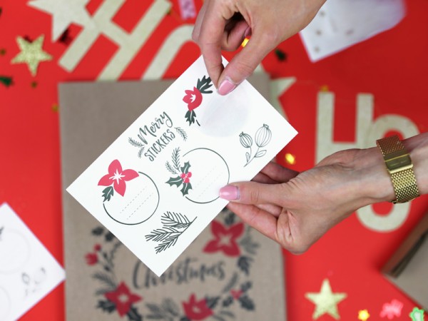 3 Weihnachtskranz Geschenktüten natur 6