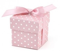 10 Geschenkboxen Gepunktet