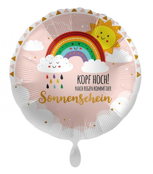 Kopf hoch Sonnenschein Folienballon 43cm