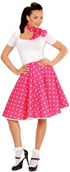 50er Jahre Polka Dots Rock Mit Halstuch