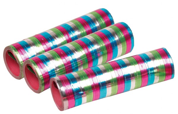 3 Rollen Celebration Luftschlangen Metallic