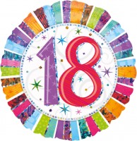 Colourful 18th Birthday Ballon 45cm