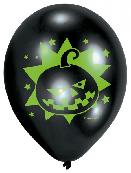 6 Gruselige Halloween Monster Ballons 23cm 3