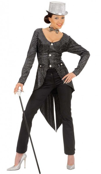 Eleganter Nadelstreifen Frack Mit Rock Für Damen 2