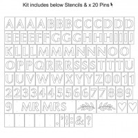 Alphabet & Zahlen Schablonen Set