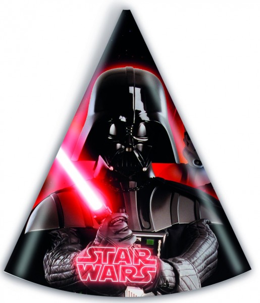 6 Star Wars Galaxy Partyhüte 16cm