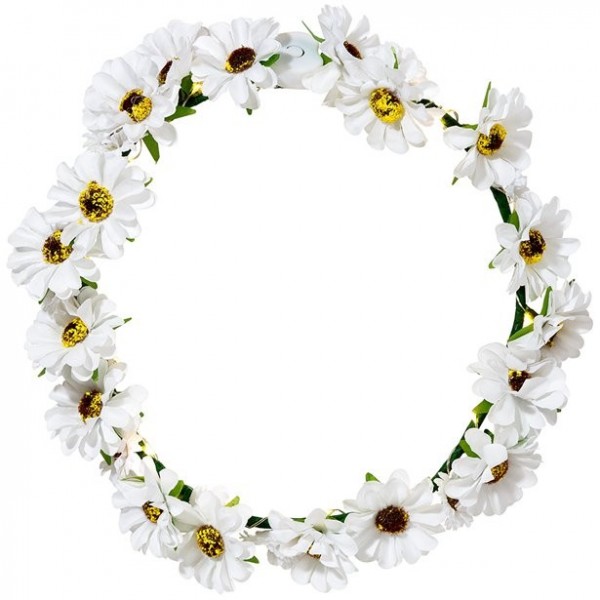 Haarkranz Gänseblümchen mit Lichteffekt