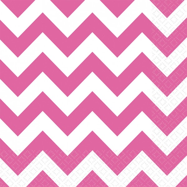 20 Süße Zacken Servietten pink
