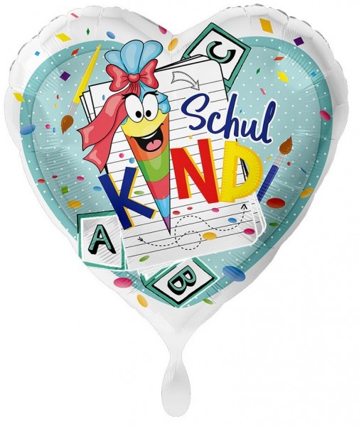 Schulkind Herzballon 43cm