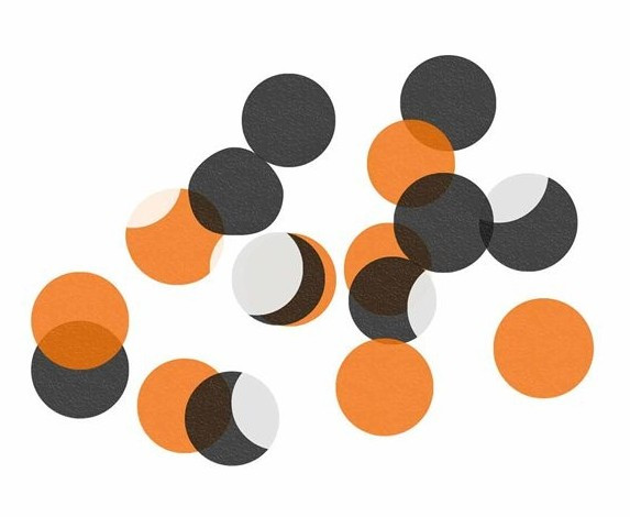Orange and Black Konfetti 10g