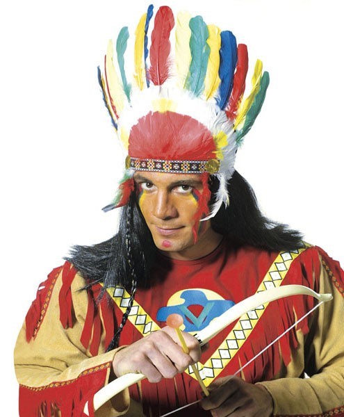 Bunter Chikoro Indianer Federkopfschmuck