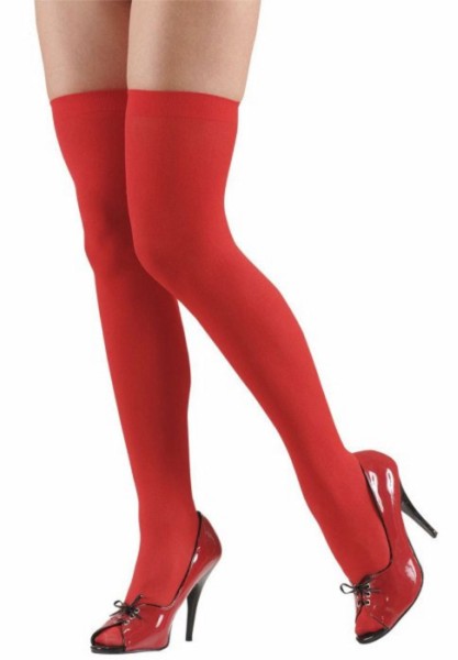Rote Overknee Strümpfe 70 DEN