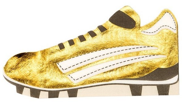 8 Goldene Fußball Servietten 40 x 21cm