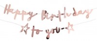 Roségoldene Birthday to you Girlande
