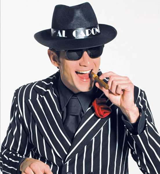 Mafia Boss Filzhut Schwarz