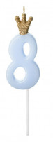 Birthday King Zahl 8 Tortenkerze 9,5cm
